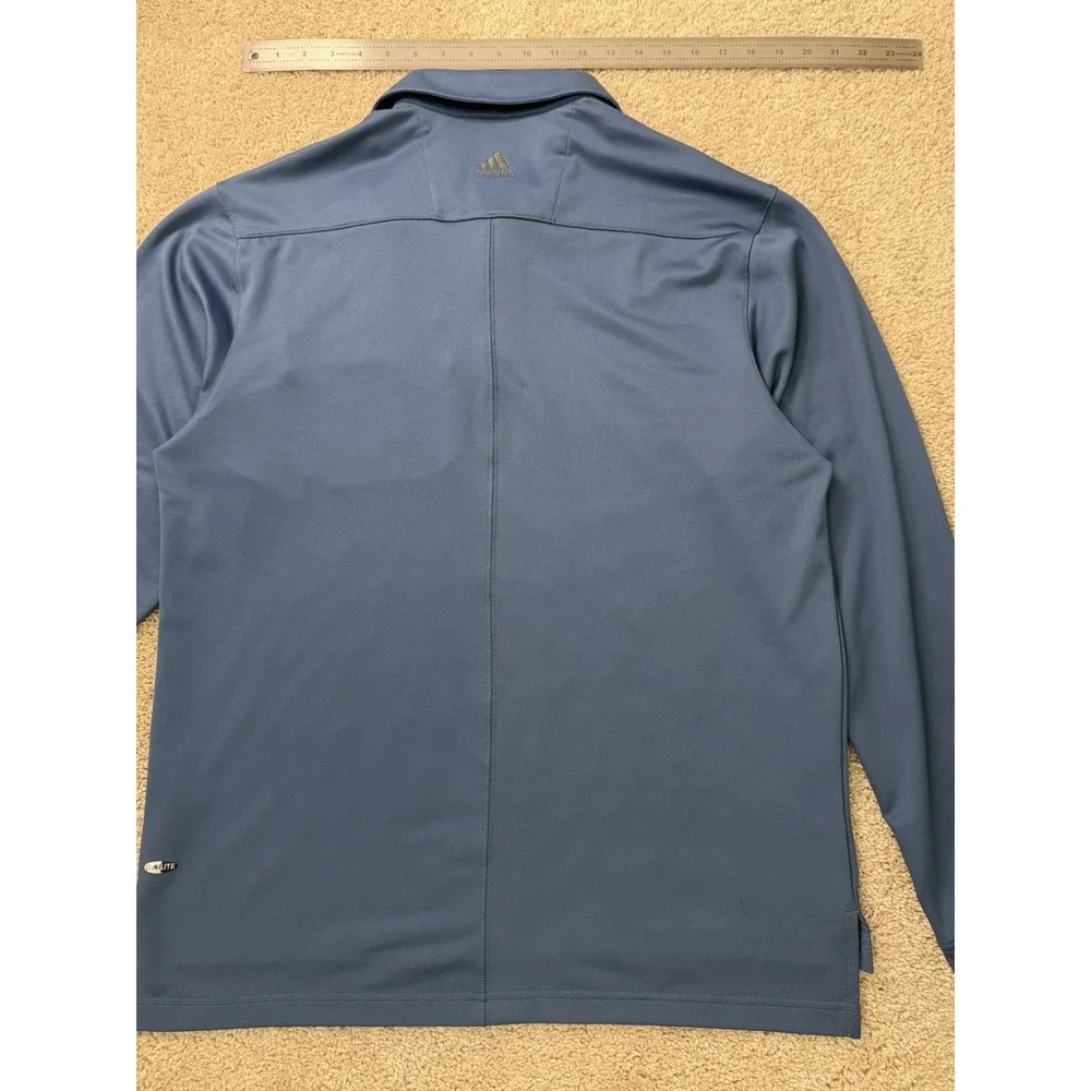 Adidas ClimaCool Golf Polo Shirt Mens Medium Blue Long Sleeve‎ Performance